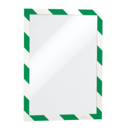 Cornice adesiv. Duraframe® Security A4 21x29,7cm verde-bianco DURABLE