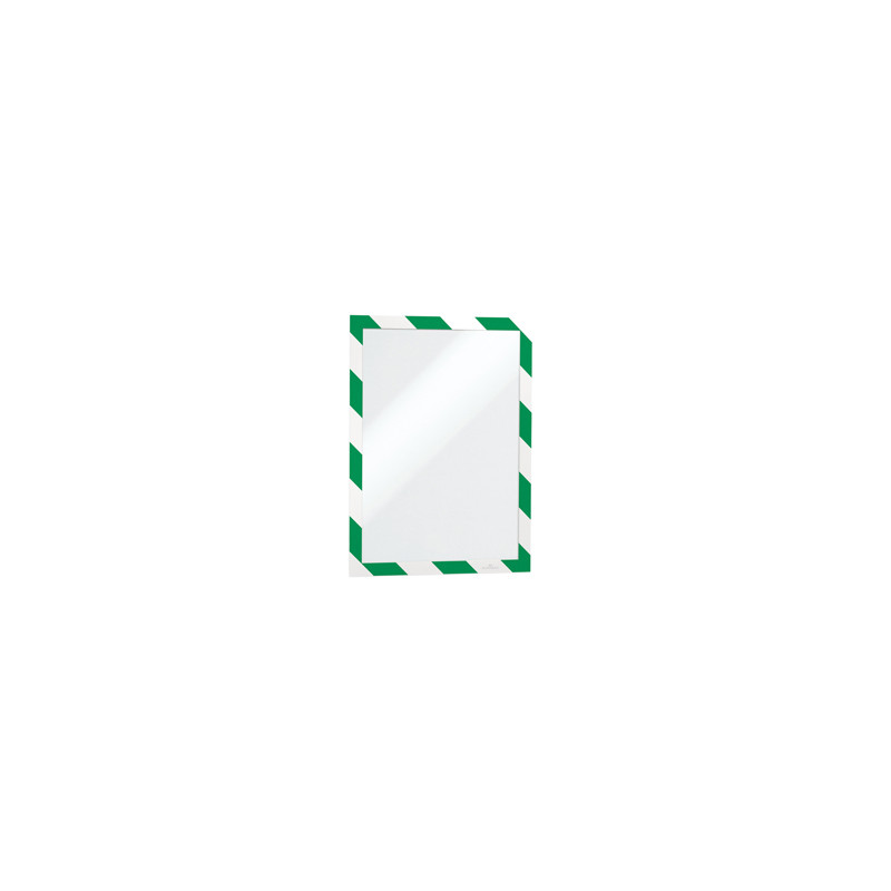 Cornice adesiv. Duraframe® Security A4 21x29,7cm verde-bianco DURABLE