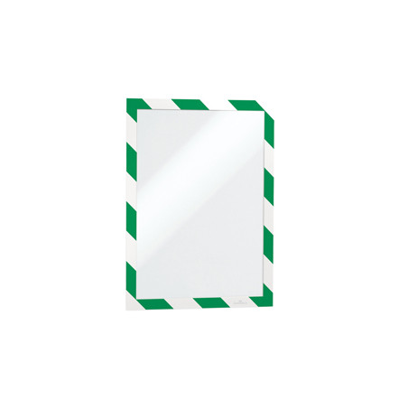 Cornice adesiv. Duraframe® Security A4 21x29,7cm verde-bianco DURABLE