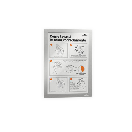 Cornice espositiva adesiv. Duraframe® A4 21X29,7cm silver DURABLE