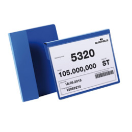 50 buste identificazione con aletta 210x148mm (A5-oriz) 1722 Blu Durable