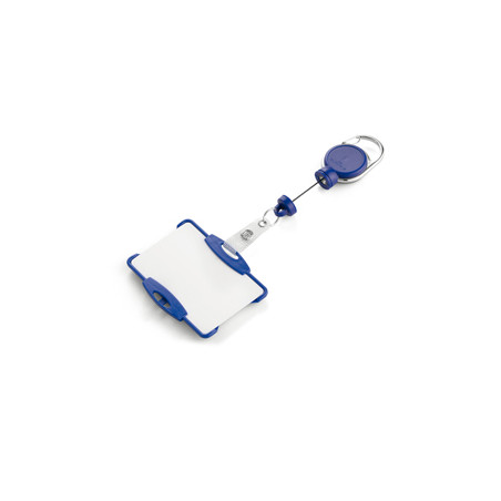 Porta badge c/chiocciola YO-YO extra-strong blu Durable