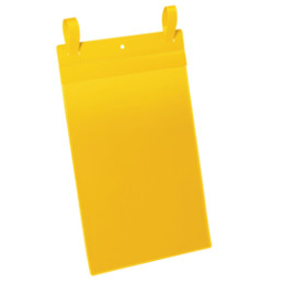 50 buste identificazione con fascette 210x297mm(A4-VERT.)art1750 Giallo DURABLE