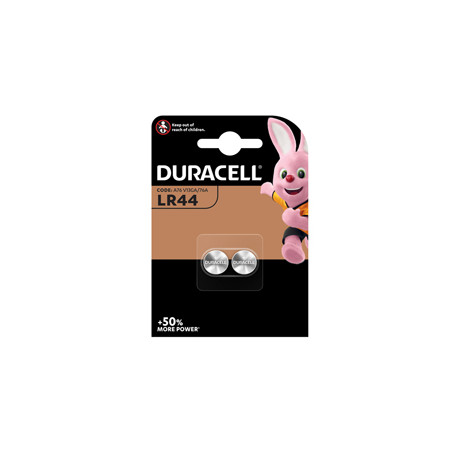 BLISTER 2 PILE ALCALINE DURACELL 1,5V 150mAh (LR44)