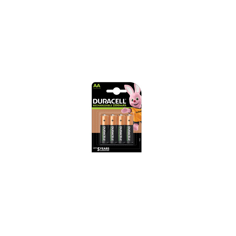 Blister 4 pile ricaricabili B4 - Stilo 2400mAh Duracell Duralock precaricata