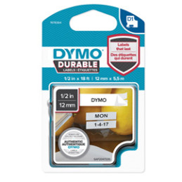 NASTRO DYMO TIPO D1 DURABLE (12MMX5.5MT) NERO/BIANCO 1978364