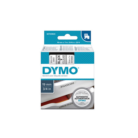 NASTRO DYMO TIPO D1 (19MMX7MT) NERO/TRASPARENTE 458000