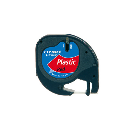 NASTRO IN PLASTICA DYMO LETRATAG 12MMX4M ROSSO 912030