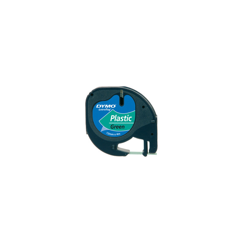 NASTRO IN PLASTICA DYMO LETRATAG 12MMX4M VERDE 912040