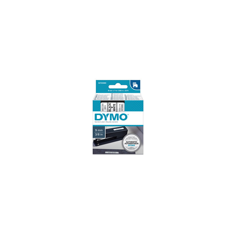 NASTRO DYMO TIPO D1 (9MMX7M) NERO/BIANCO 409130