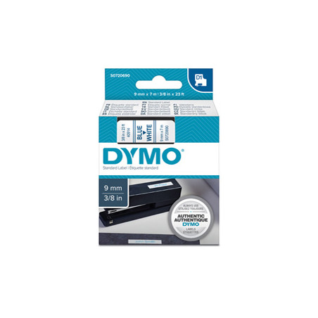 NASTRO DYMO TIPO D1 (9MMX7M) BLU/BIANCO 409140