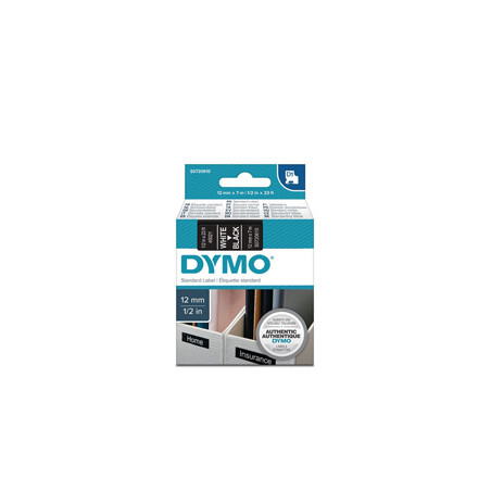 NASTRO DYMO TIPO D1 (12MMX7M) BIANCO/NERO 450210