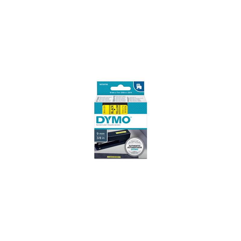 NASTRO DYMO TIPO D1 (9MMX7M) NERO/GIALLO 409180