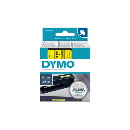 NASTRO DYMO TIPO D1 (9MMX7M) NERO/GIALLO 409180