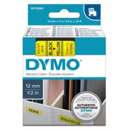 NASTRO DYMO TIPO D1 (12MMX7M) NERO/GIALLO 450180