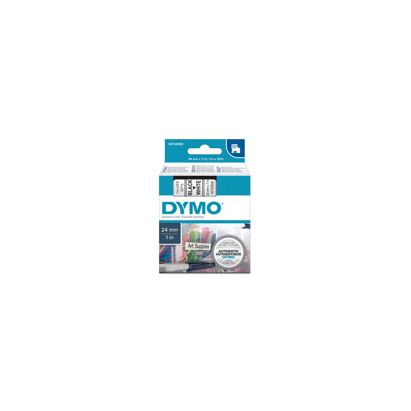 NASTRO DYMO TIPO D1 (24MMX7MT) NERO/BIANCO 537130