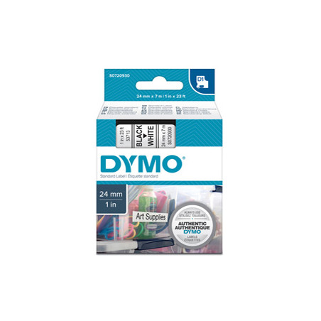 NASTRO DYMO TIPO D1 (24MMX7MT) NERO/BIANCO 537130