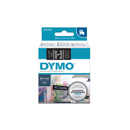 NASTRO DYMO TIPO D1 (24MMX7MT) BIANCO/NERO 537210