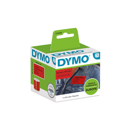 Rotolo 220 Etich. Spedizione/Badge 54x101mm rosse per Dymo LabelWriter