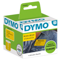 Rotolo 220 Etich. Spedizione/Badge 54x101mm gialle per Dymo LabelWriter