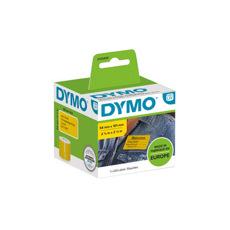 Rotolo 220 Etich. Spedizione/Badge 54x101mm gialle per Dymo LabelWriter