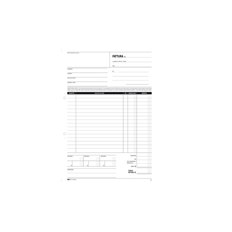 BLOC. FATTURA GENERICA 50/50 FOGLI AUTORIC. 29,7X21 E5296A