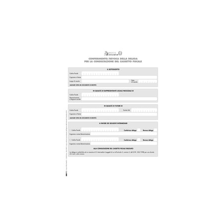 Modulo per conferimento/revoca deleghe cass.fisc. 29,7x21cm E0019 Edipro