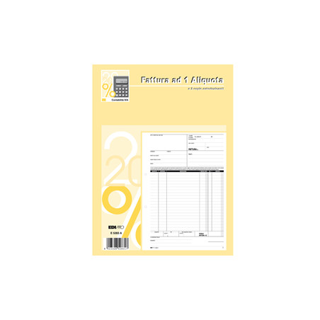 BLOC. FATTURE 1 ALIQUOTA IVA 50/50 FOGLI AUTORIC. 29,7X21 E5283A