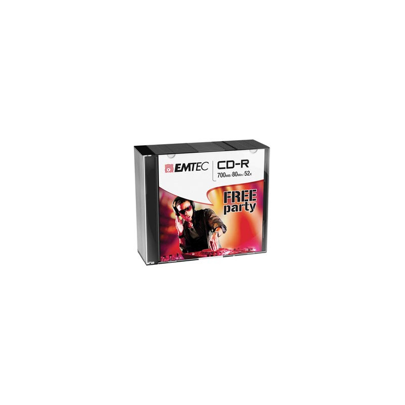 CD-R EMTEC 80MIN/700MB 52X SLIM CASE (kit 10pz)