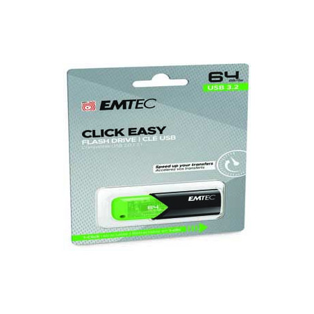 Emtec Memoria USB B110 USB3.2 Clickeasy 64GB verde