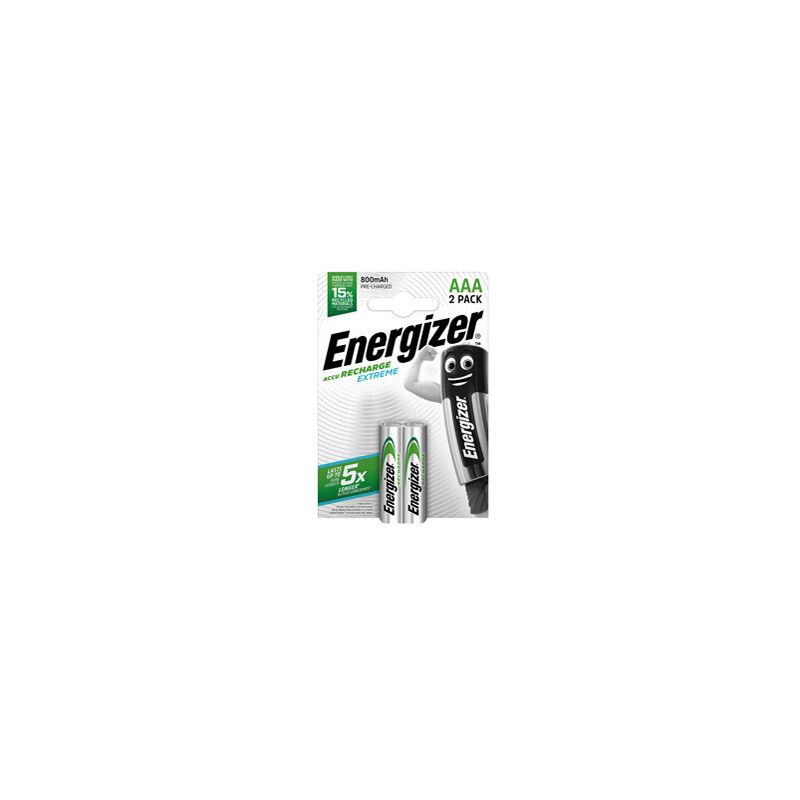 Blister 2 pile ricaricabili AAA - Energizer Extreme