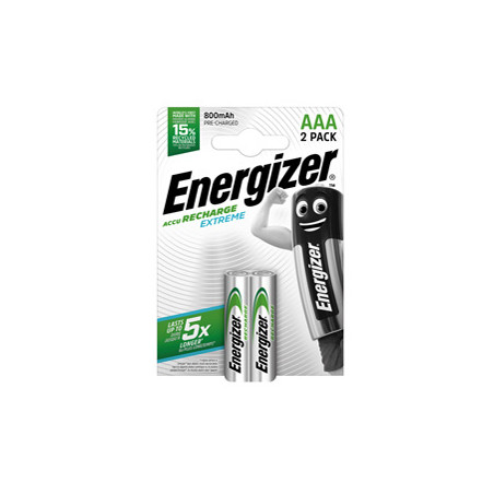 Blister 2 pile ricaricabili AAA - Energizer Extreme