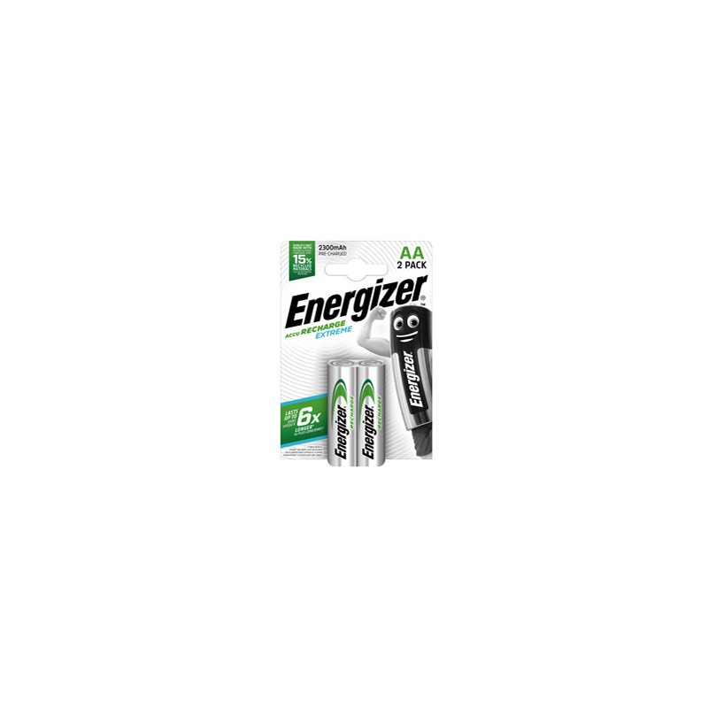 Blister 2 pile ricaricabili AA - Energizer Extreme