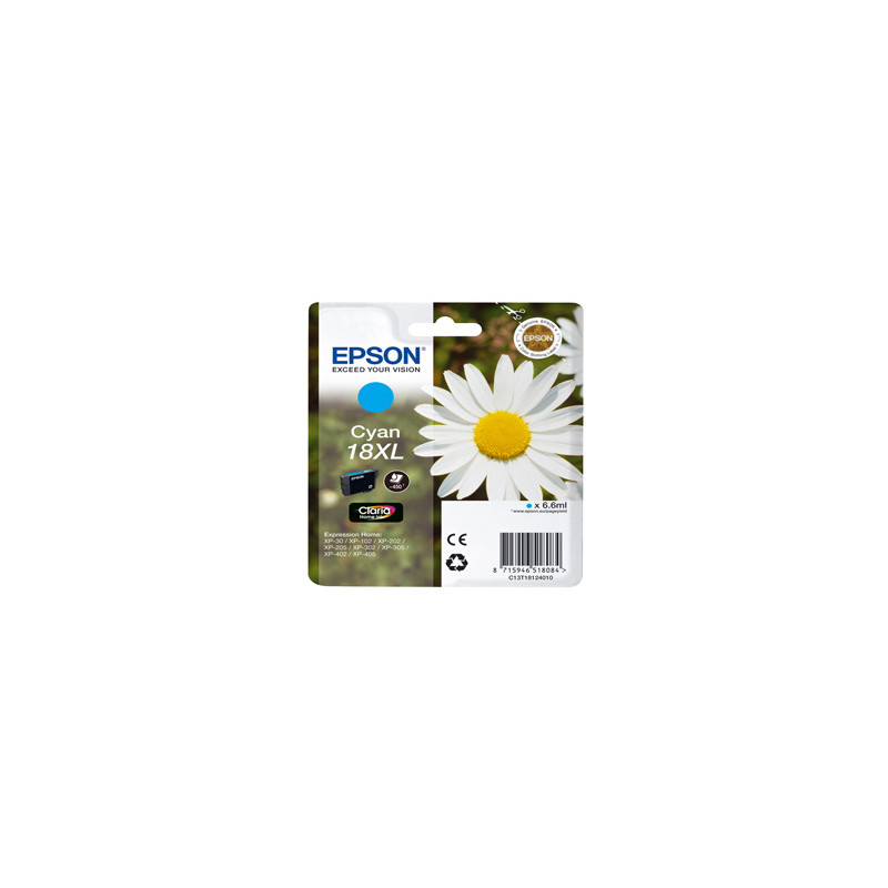 CARTUCCIA CIANO EPSON CLARIA HOME SERIE 18XL/MARGHERITA IN CONF. BLISTER RS