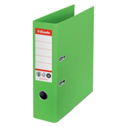 Registratore a leva Dorso 75mm verde CO2 neutral Esselte