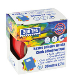 NASTRO ADESIV. telato TPA rosso 200 38mmx2,7mt Eurocel