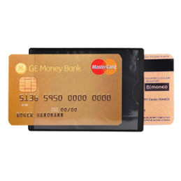 HIDENTITY® Duo 85x60mm per bancomat /carta di credito NERO Exacompta