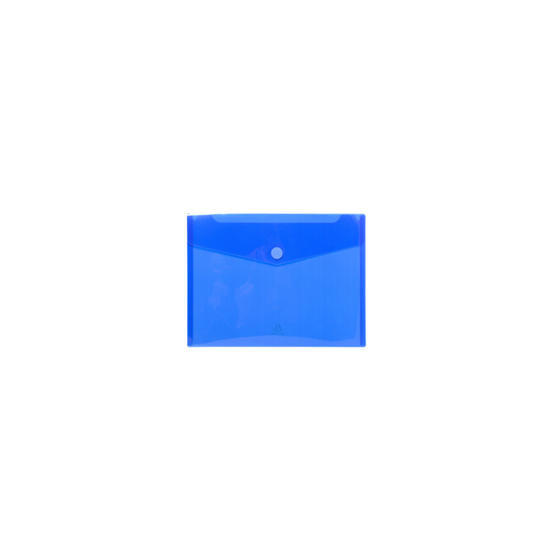 Busta a tasca con velcro in pp blu trasparente f.to 24x32cm per A4 Exacompta