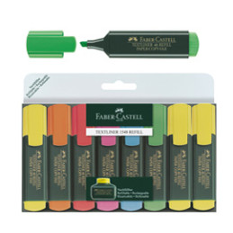 BUSTA 8 EVIDENZIATORI TEXTLINER 1548 FABER CASTELL