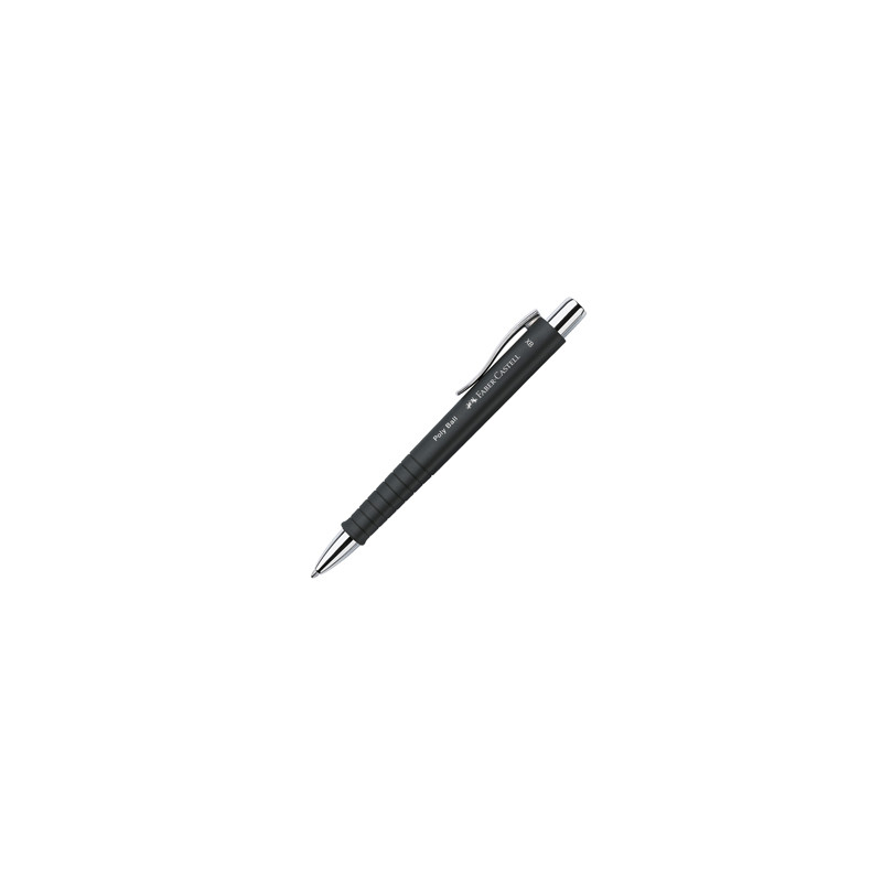 Penna a sfera 0,7mm Poly Ball fusto nero Faber Castell