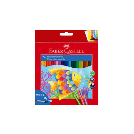 ASTUCCIO 24 PASTELLI COLORATI ACQUERELLABILI RED RANGE FABER CASTELL