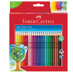 Astuccio 24 pastelli colorati acquerellabili Color Grip Faber Castell