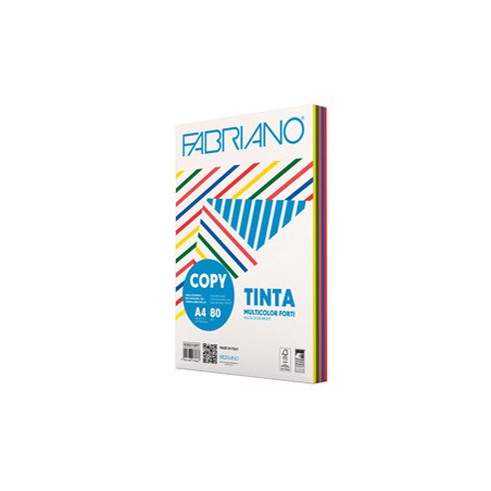 CARTA COPY TINTA MUL LOR A4 80gr 250fg mix 5 colori forti