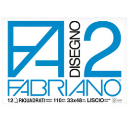 BLOC. FABRIANO2 (33X48CM) 12FG 110GR LISCIO SQUADRATO COLLATO