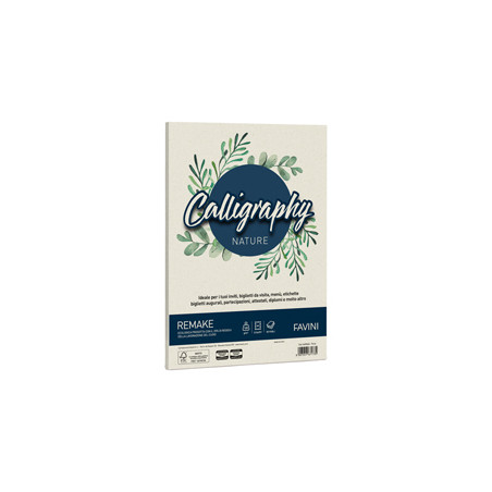 Carta Calligraphy Nature REMAKE A4 50fg 120gr perla FAVINI