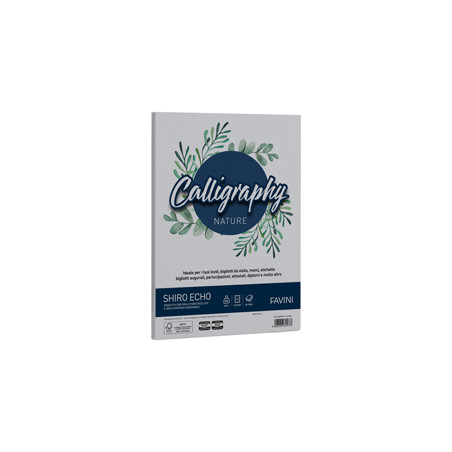 Carta Calligraphy Nature SHIRO ECO A4 50fg 250gr cenere FAVINI