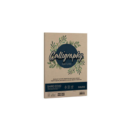 Carta Calligraphy Nature SHIRO ECO A4 50fg 120gr legno FAVINI