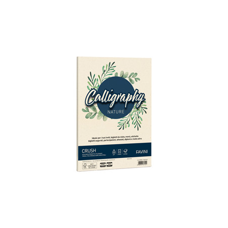 Carta Calligraphy Nature CRUSH A4 50fg 200gr alga FAVINI