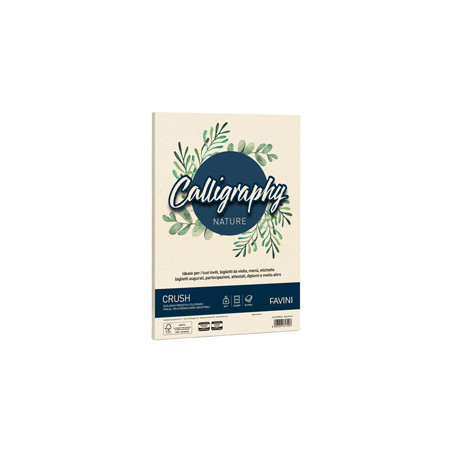 Carta Calligraphy Nature CRUSH A4 50fg 90gr alga FAVINI