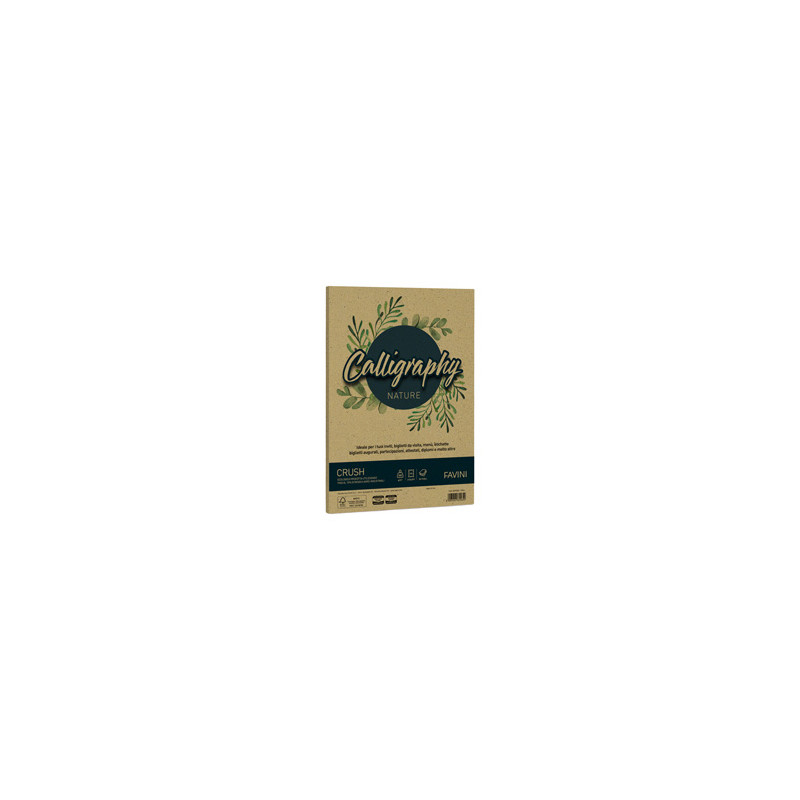 Carta CALLIGRAPHY NATURE A4 50fg 250gr oliva FAVINI